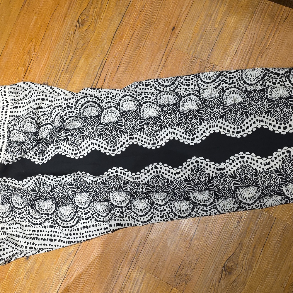 Lilly Pulitzer Black and White Palazzo Pants Coconut Pineapple Princess - Picture 6 of 9